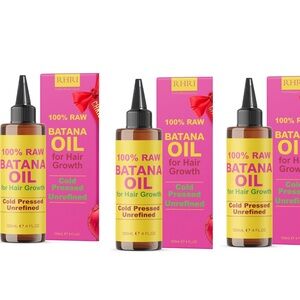 Bundle of 3 Batana Oil for Hair Growth 100% Raw Pure Hair Treatment Cold Pressed